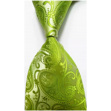 Stropdas tinten groen Paisley